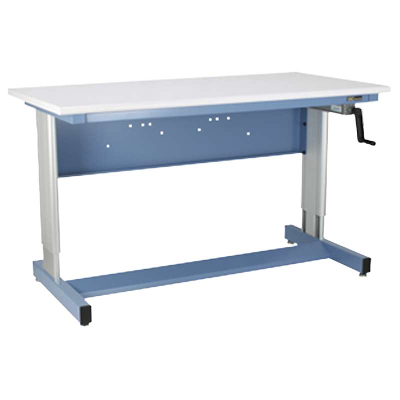 Quick Ship Standard Bench, 30 x 60", Hand Crank, 930 Series, Sky Blue